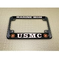 thumbnail image 4 of [Officially Licensed USMC Product] - Motorcycle Domed Custom-Made Personalized Metal License Plate Frame Frame - Marine Mom United States Marine Corps Design - Black, 4 of 6