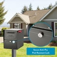 thumbnail image 2 of Architectural Mailboxes Oasis® Classic™ Secure, Heavy duty, Modern Steel Metal Post Mounted Mail Box for outside, XL Extra Large Curbside Mailbox with Magnetic Latch & Lockable, Waterproof Door, 2 of 10