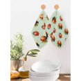 thumbnail image 2 of Cute Ladybugs Kitchen Dish Towels for Drying Dishes Set of 2, Spring Botanical Leaves Green Waffle Weave Microfiber Hand Tea Bathroom Towels Quick Dry & Absorbent Towel 12x12, 2 of 7