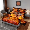 thumbnail image 2 of Erosebridal Fire Tennis Queen Sheet Sets, Sport Bed Set for Men and Boys, 4 Pieces, 1 Flat Sheet, 1 Fitted Sheet and 2 Pillowcases, 2 of 6