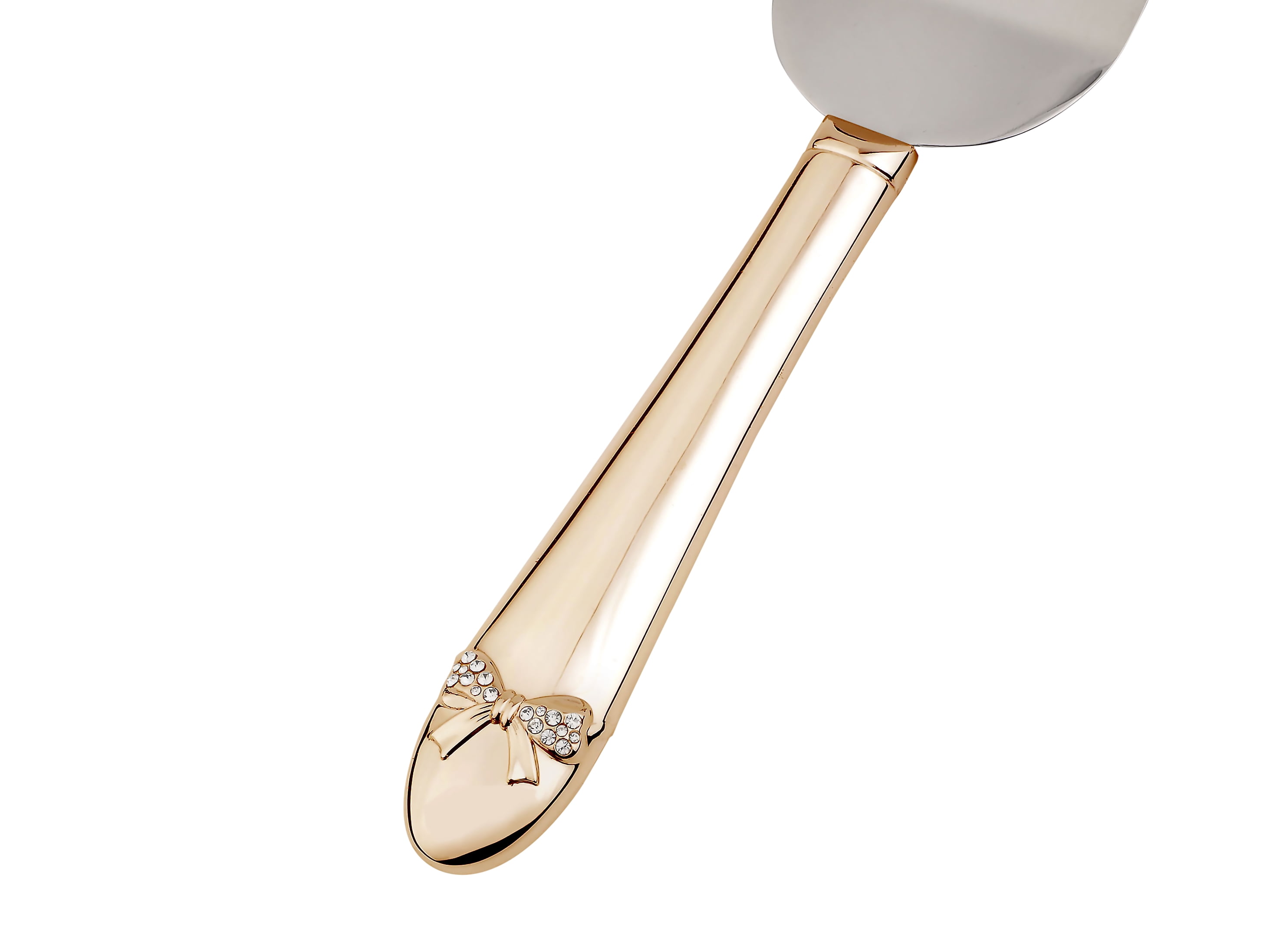 Bow-Tiful Collection Toasting Flutes & Cake Serving Set in Gold