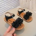 thumbnail image 4 of Gubotare Kids Sandals Girls Girls' Sandals - Strappy Casual Sandals - Open Toe Summer Sandals for Toddler Girls Size 11.5 (Black,Little Kids 11.5), 4 of 9