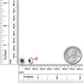 thumbnail image 2 of Gem Stone King 1.20 Ct Round 5mm Blue Created Sapphire 18K Rose Gold Plated Silver White Enamel Stud Earrings for Women Men, 2 of 3