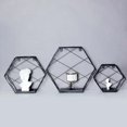 thumbnail image 6 of Efavormart 3 Pack Black Geometric Floating Shelves, Wall Mounted Decorative Hexagonal Wall Shelf - 9"|12"|14", 6 of 11