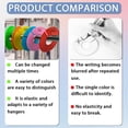 thumbnail image 4 of 16 Pack Closet Dividers for Clothes Round Colorful Plastic Size Closet Rack Dividers Hangers, 8 Sizes of Clothing Stickers Clear Digital Labels 240 Total, 4 of 7