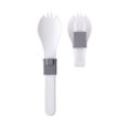 thumbnail image 4 of quenelle spoon Portable Folding Tableware Set Spoon and Fork for Camping Travel and Other Outdoor Activities Folding Camping Spoon 5pcs, 4 of 7