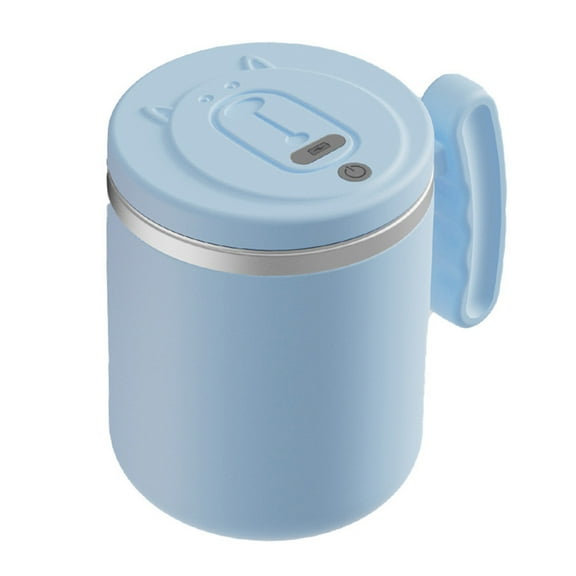 URTERYSER Upgraded 400ml Electric Auto Stirring Coffee Mugs USB Rechargeable Auto Mixing Cup with Lid and Handle for Home Office Blue