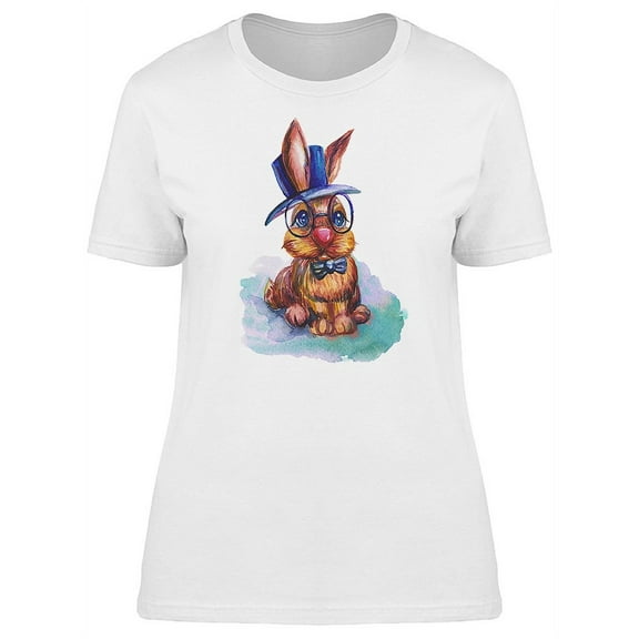 Cute Classy Watercolor Bunny Tee Women's -Image by Shutterstock