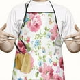 thumbnail image 2 of Pioneer Flower Floral Print Pattern Apron-Garden Aprons for Women with Pockets-Cotton Linen Waterproof Kitchen Cooking Gardening Aprons Adjustable for Kitchen,Cooking,BBQ and Salon 33x27 Inch, 2 of 7