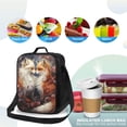 thumbnail image 4 of Honeii Romantic Flower Fox Couple Print Insulated Lunch Bag, Reusable Lunch Box for Adult, Leakproof Cooler Bag for Work Office Travel Picnic, 4 of 7