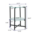 thumbnail image 2 of Adrinfly 2-piece set (Clear) Tempered Glass End Table, Round Coffee Table for Bedroom Living Room Office, 2 of 5