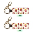 thumbnail image 2 of Wukai Popcorn Print Leather Car Keychain, Universal Key Fob Keychain, Leather Key Chain Holder for Men and Women,360 Degree Rotatable, 2 of 5