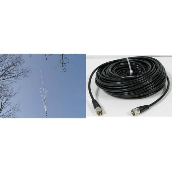 Sirio New Vector 4000 CB/10M Antenna with 75 FT RG8X Coax Cable
