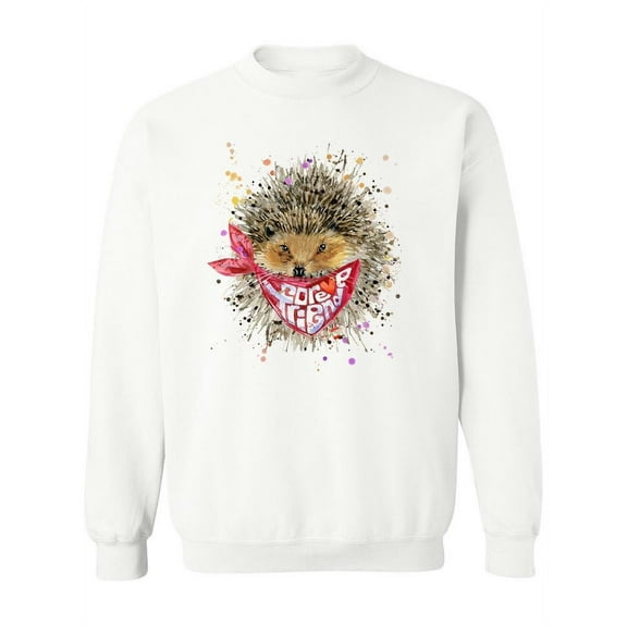 Watercolor Hedgehog. Sweatshirt Women -Image by Shutterstock, Female Large