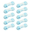 Cabinet Locks Pitch 40mm Childproof Cabinet Latch for Kitchen Bathroom Storage Doors Knobs and Handles Blue White 10PCS