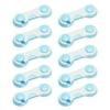 Cabinet Locks Pitch 40mm Childproof Cabinet Latch for Kitchen Bathroom Storage Doors Knobs and Handles Blue White 10PCS