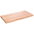 thumbnail image 2 of Casafoyer Wall Shelf Light Brown 31.5"x15.7"x(0.8"-1.6") Treated Solid Wood Oak, 2 of 2
