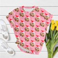 thumbnail image 4 of KHONTS Valentine's Day Custom T Shirts for Couple Personalized Image Customized T Shirts Personalized Custom Tess A-Pink XXXL, 4 of 5