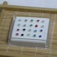 thumbnail image 3 of Ayyufe 20Pcs/Box Women Flower Rhinestone Silver Plated Nose Stud Body Piercing, 3 of 6