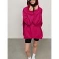 thumbnail image 2 of KelaJuan Women's Autumn Long Hooded Sweatshirt Long Sleeve Solid Color Hoodie with One Kangaroo Pocket, 2 of 6