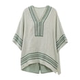 thumbnail image 5 of Womens 2 Piece Sets 2026 Oversized Vneck Half Sleeve Tops Shorts Lounge Set Casual Summer Travel Beach Vacation Outfits, 5 of 5