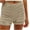 Khaki, variant on UAMVSH Pajama Shorts for Women Summer Trendy Layered Bloomer Ladies Sleep Shorts Elastic Waist Ruffle Lace Hem Lounge Pj Bottoms