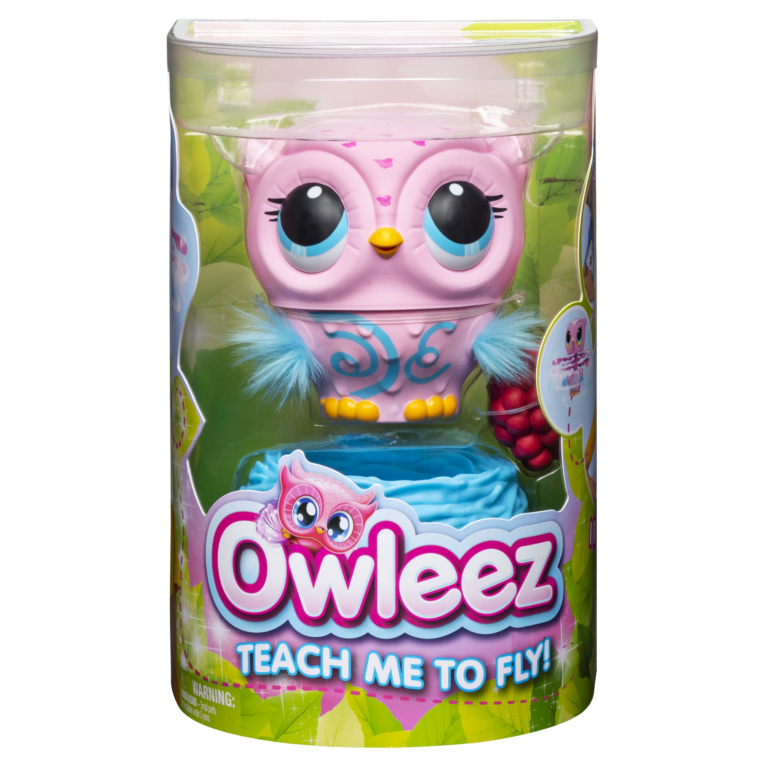 Flying Baby Owl Interactive Toy with Lights and Sounds Owleez Pink Owleez 
