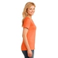 thumbnail image 3 of Port & Company Ladies V-Neck T-Shirt Neon Orange, 3 of 6