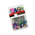 thumbnail image 2 of 100x Head Straight Pins Sewing Pins for Fabric Corsage Rod Pins Straight Quilting Pins 2.13inch Long for DIY Jewelry Making Craft Accessory color, 2 of 8