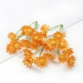 thumbnail image 2 of DefiDgd 10pcs Mini Faux Flowers for Decoration,Fake Silk Daisy Small Flower Decorative Bouquet,for Home Wedding Vase Filler Centerpiece Decoration(Orange), 2 of 6