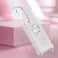 thumbnail image 4 of Funda para Honor 90 5G con Brillo Líquido Flotante, Purpurina, Parachoques y Anillo Giratorio Soporte, 4 of 5