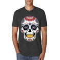 thumbnail image 1 of Wild Bobby Day Of The Dead Sugar Skull Pop Culture Men Premium Tri Blend Tee, Vintage Black, X-Large, 1 of 5