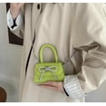 thumbnail image 4 of LHSHIDU Crossbody Bag for Women Girls Cute Candy-Colored Tote with Patent Leather Glitter Shoulder Bag Small Square Bag, 4 of 7