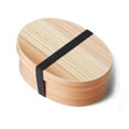 thumbnail image 2 of Wooden Lunch Box Bento Box with Internal Separator Cryptomeria Wood Food Container, 2 of 5