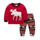 thumbnail image 1 of Conjuntos de pijamas de Navidad para niños y niñas, ropa de dormir informal con estampado de dibujos animados para bebés, 2 uds, ropa de dormir de algodón, novedad, 1 of 4