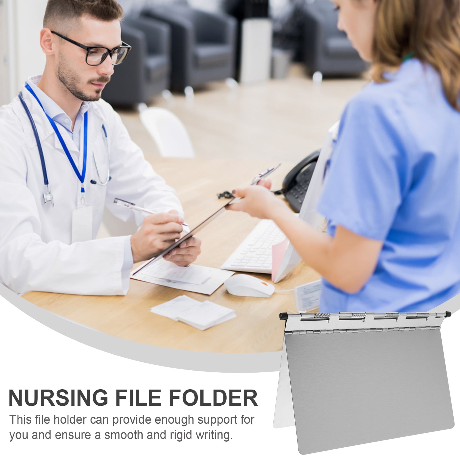 Supvox Stainless Steel Clipboard with Storage Compartment for Documents, Multi-Color Office & School Supplies Organizer