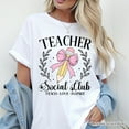 thumbnail image 2 of Teacher Social Club T-Shirt, White, Natural, and Black Tee for Stylish Educators, 2 of 11