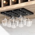 thumbnail image 4 of Matsuzay Estante para copas de vino, diseño Simple para Pub, debajo del gabinete, soporte para copas, copas, soporte colgante extraíble, Type6 NO6, 4 of 6