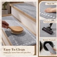 thumbnail image 2 of SIXHOME Non-Slip Carpet Stair Treads for Wooden Steps Plush Washable Stair Mats Indoor Peel and Stick Reusable Adhesive Stair Rugs 31"x31" Grey Stair Landing Mats, 2 of 6
