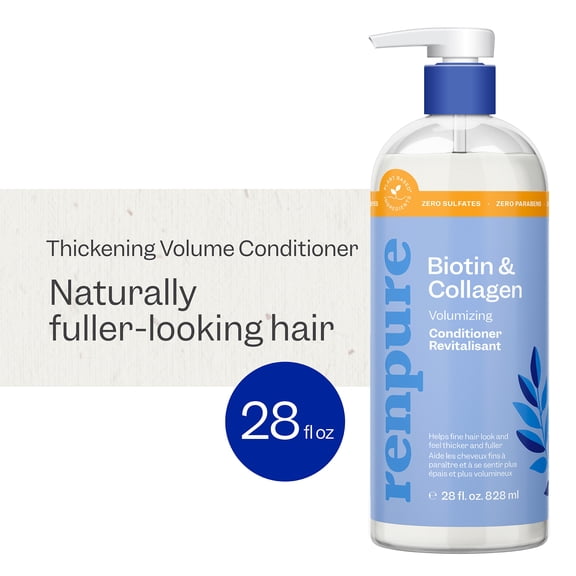 Renpure Biotin & Collagen Thickening Conditioner, for All Hair Types, 28 fl oz