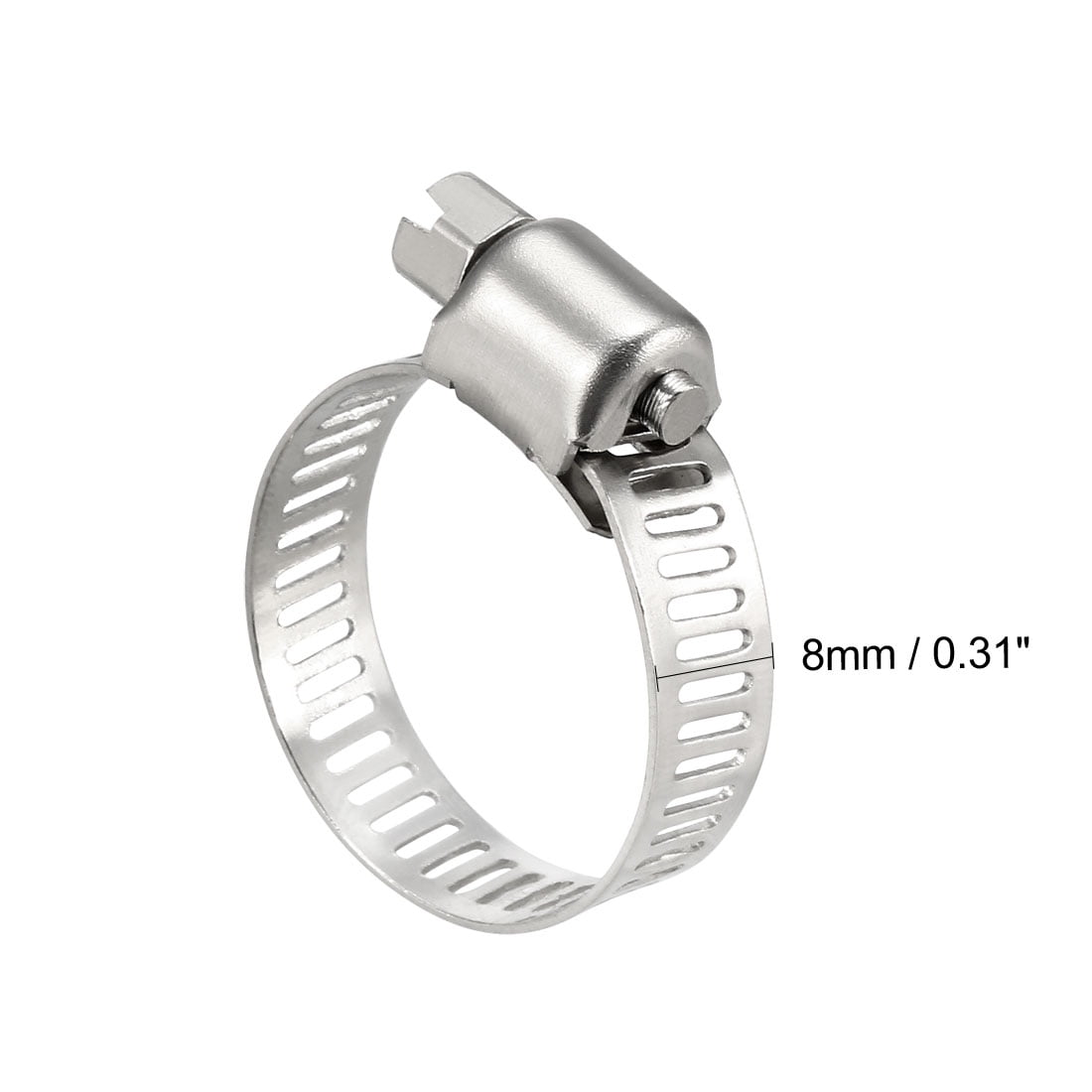 10 Inch Adjustable Stainless Steel Worm Gear Hose Clamps Water Pipe Clamps 4 Pcs