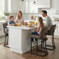 thumbnail image 6 of Usaint Modern C-Shaped Counter Stools Set of 6 Ergonomic Kitchen Bar Stools for Kitchen Island, Counter, Home,Dark Brown, 6 of 7