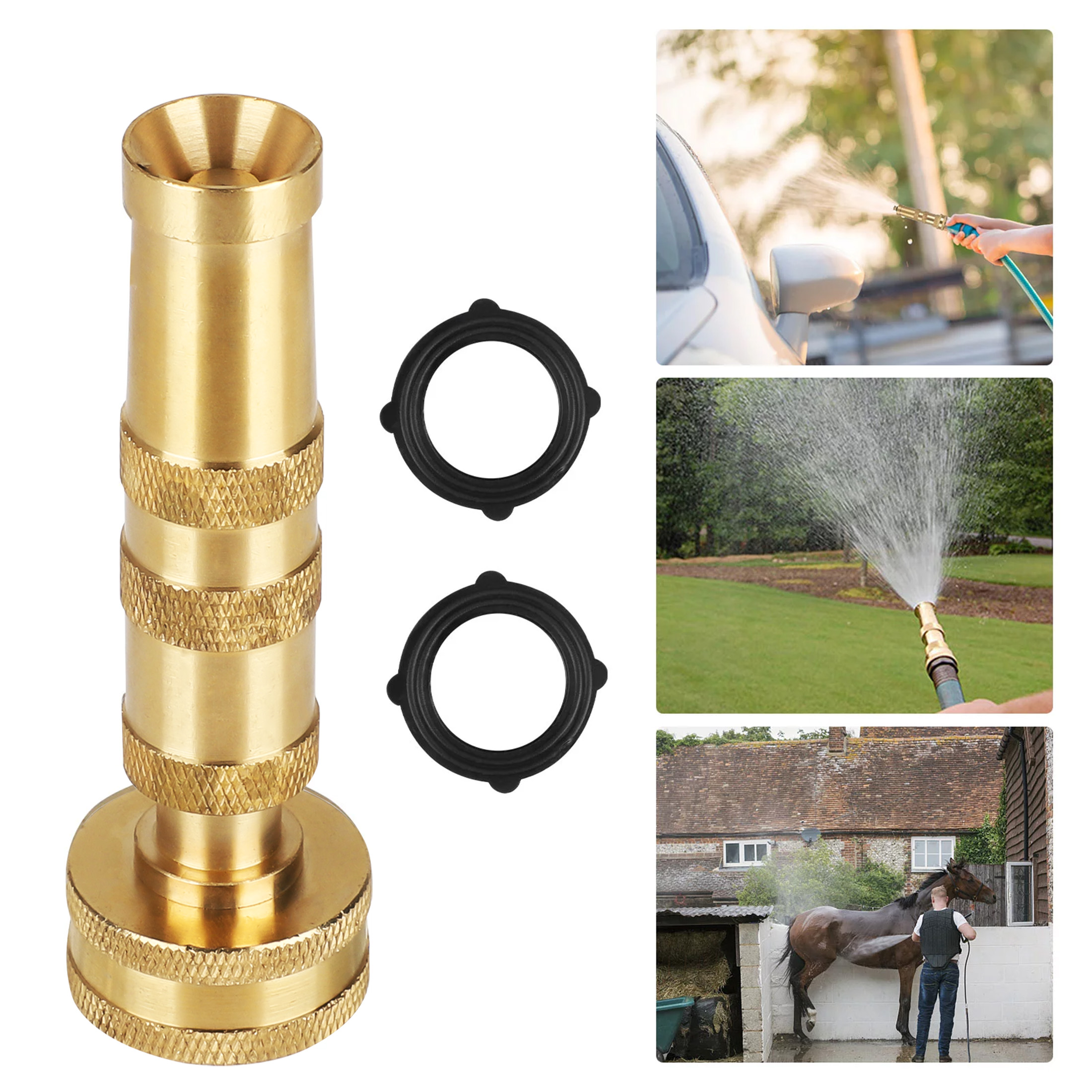 EEEkit Heavy Duty Brass Adjustable Twist Hose Nozzle photo 1