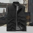 thumbnail image 2 of UVEASISHA Men's Outdoor Workout Vest Big and Tall Lightweight Sleeveless Jacket Fishing Hiking Travel Vest with Zipper Pockets Black S, 2 of 10