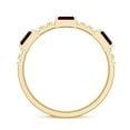 thumbnail image 2 of Rosec Jewels Real Garnet Half Eternity Ring with Diamond - AAA Quality - Baguette Garnet Ring - with Jewelry Box, 10K Yellow Gold, US 8.50, 2 of 8
