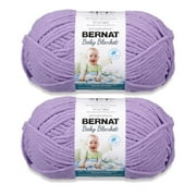 Bernat® Baby blanket™ #6 Super Bulky Polyester Yarn, Baby lilac 10.5oz/300g 220 Yd (2pk)