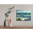 thumbnail image 4 of Canvas Prints Wall Art Seascape at Saintes Maries by Vincent Van Gogh Oil Paintings Reproduction Classical Giclee Artwork Ocean Sea Pictures for Bedroom Bathroom Kitchen Home Decorations, 4 of 9