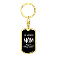 thumbnail image 2 of Best Kind of Mom Social Worker Colors Stainless Steel or 18k Gold Premium Swivel Dog Tag Keychain, 2 of 3