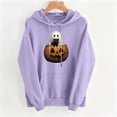 thumbnail image 5 of Molidfa Womens Spooky Ghost Hoodie Pumpkin Halloween Graphic Oversized Pullover Top, 5 of 5