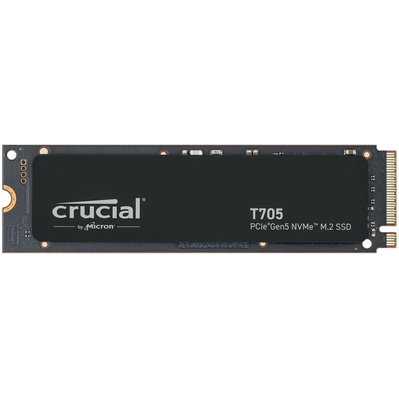 Crucial T705 1 TB Solid State Drive - M.2 2280 Internal - PCI Express NVMe (PCI Express NVMe 5.0 x4) - Desktop PC Device Supported - 600 TB TBW - 13600 MB/s Maximum Read Transfer Rate
